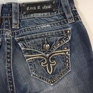 RR Noelle Easy Boot Rhinestones Distressed Sz. 27